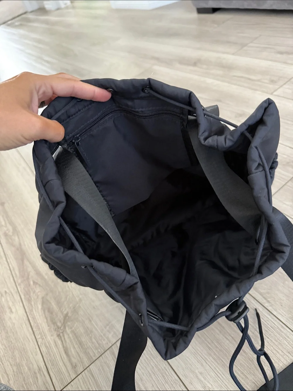 Beyond Yoga convertible gym bag backpack in black